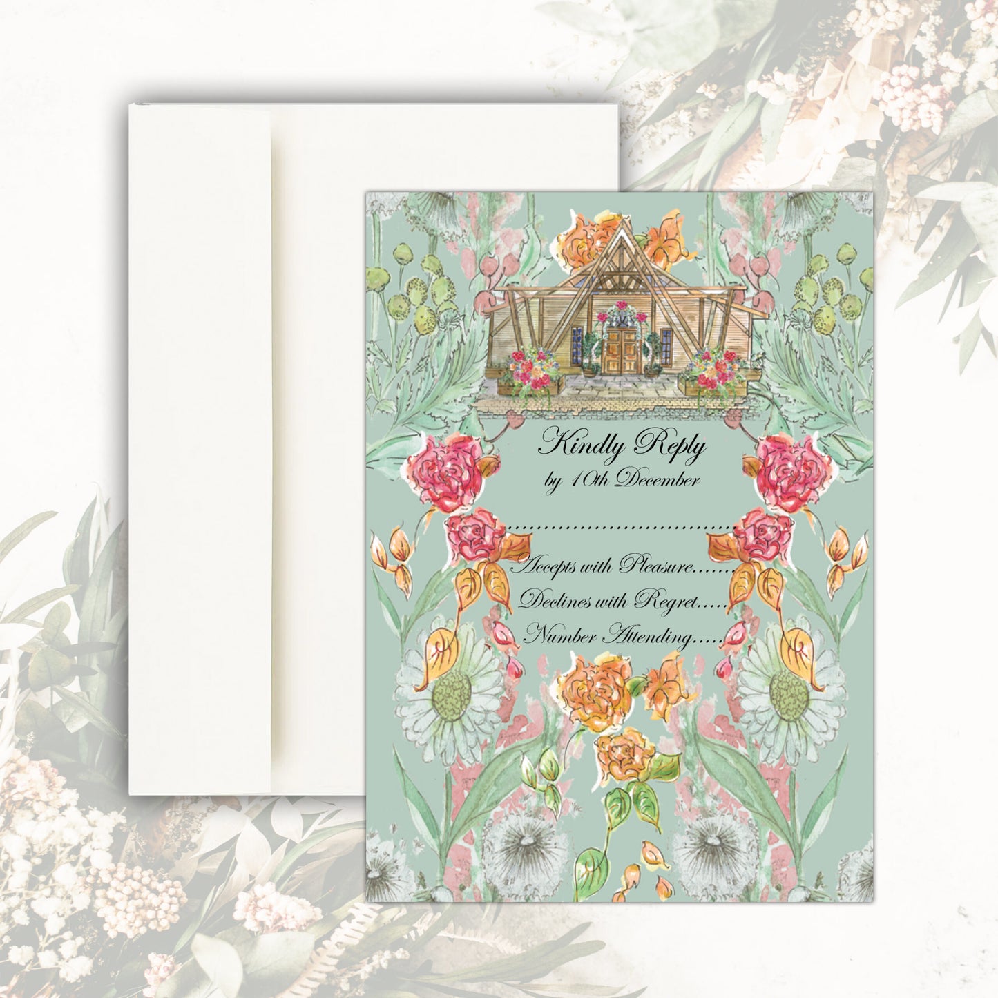 Ramside Hall RSVP Card (Green)