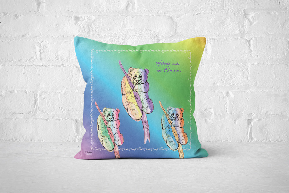 Rainbow Panda Cushion