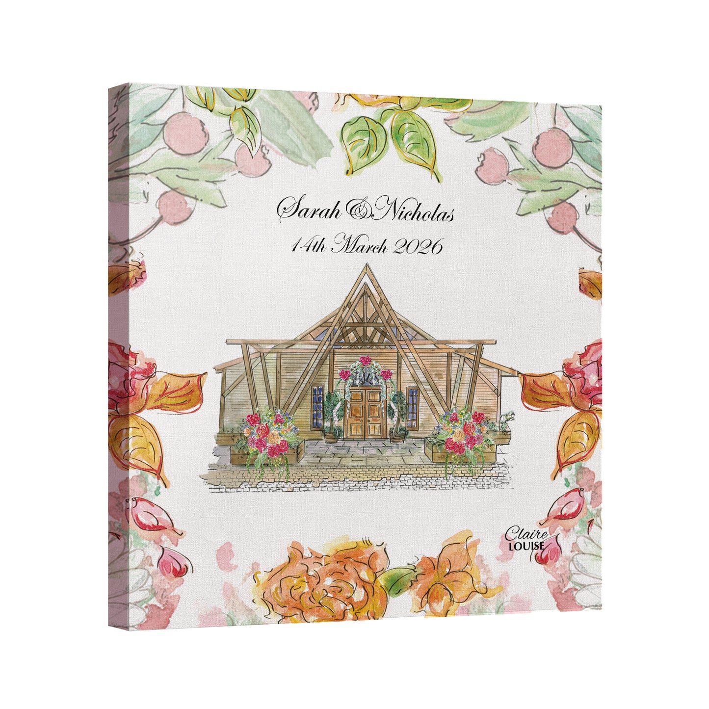 Ramside Hall Wedding Canvas Print