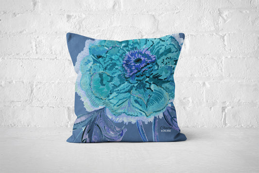 Denim Blue Romance Cushion