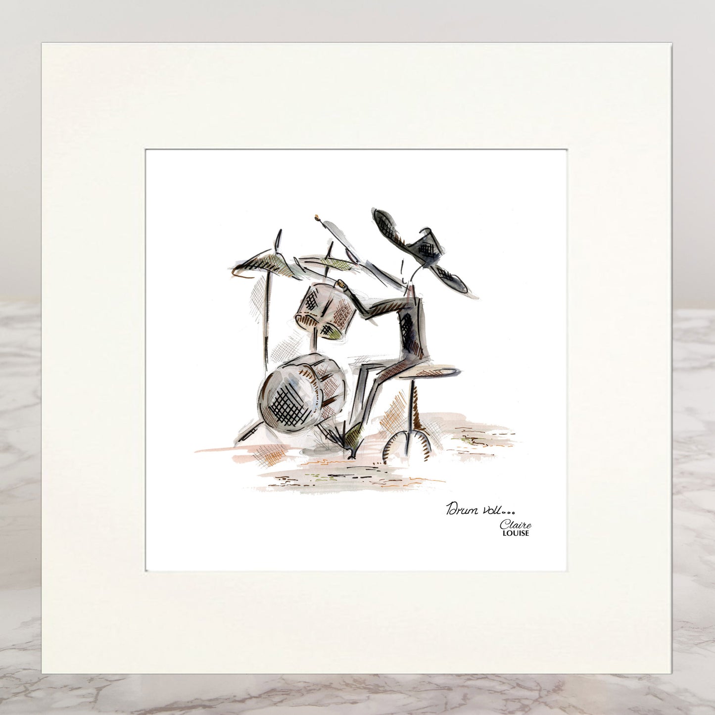 Drum Roll Mounted Print