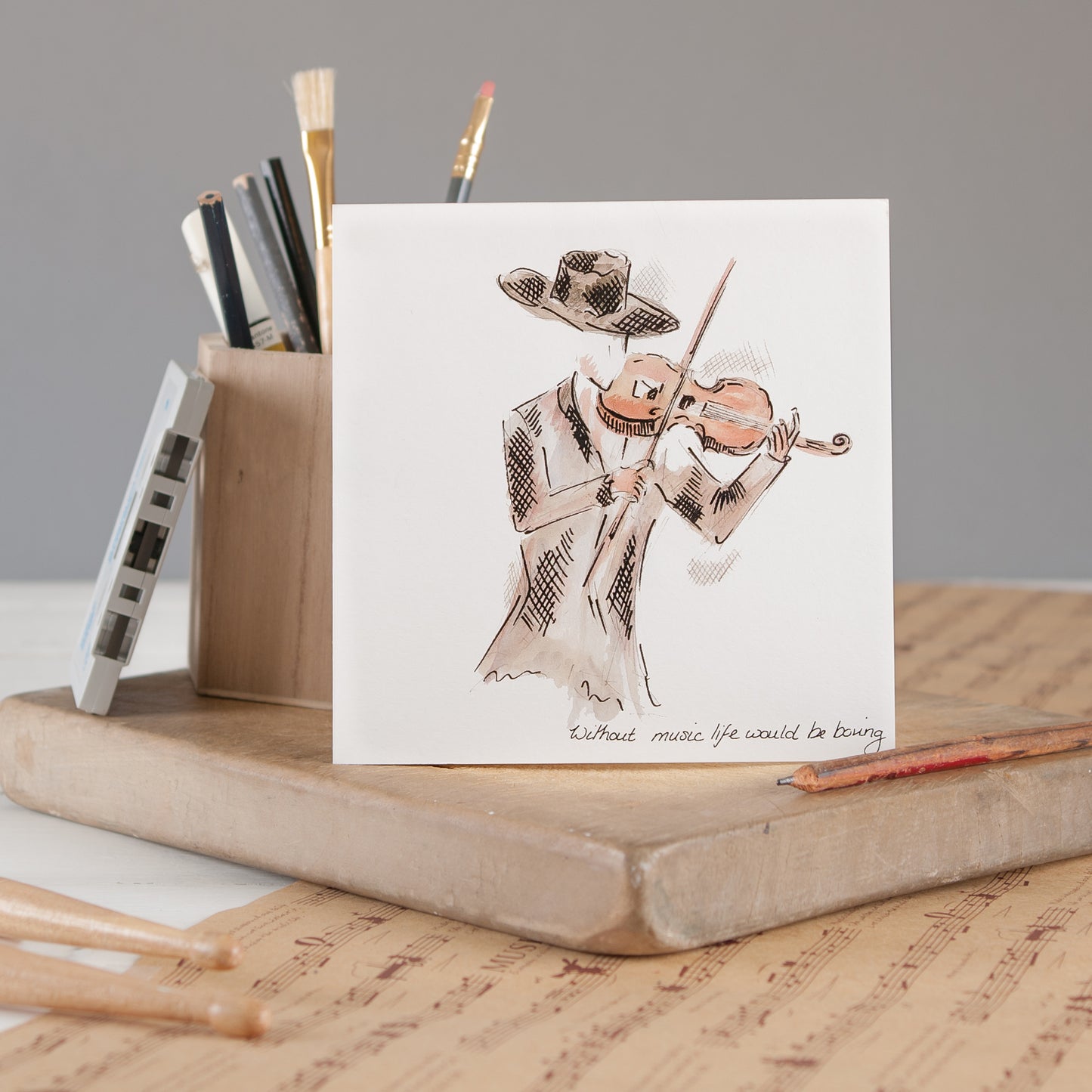 Without Music Life Would Be Boring - Pack of 6
