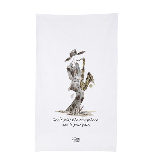 Saxophone Tea Towel