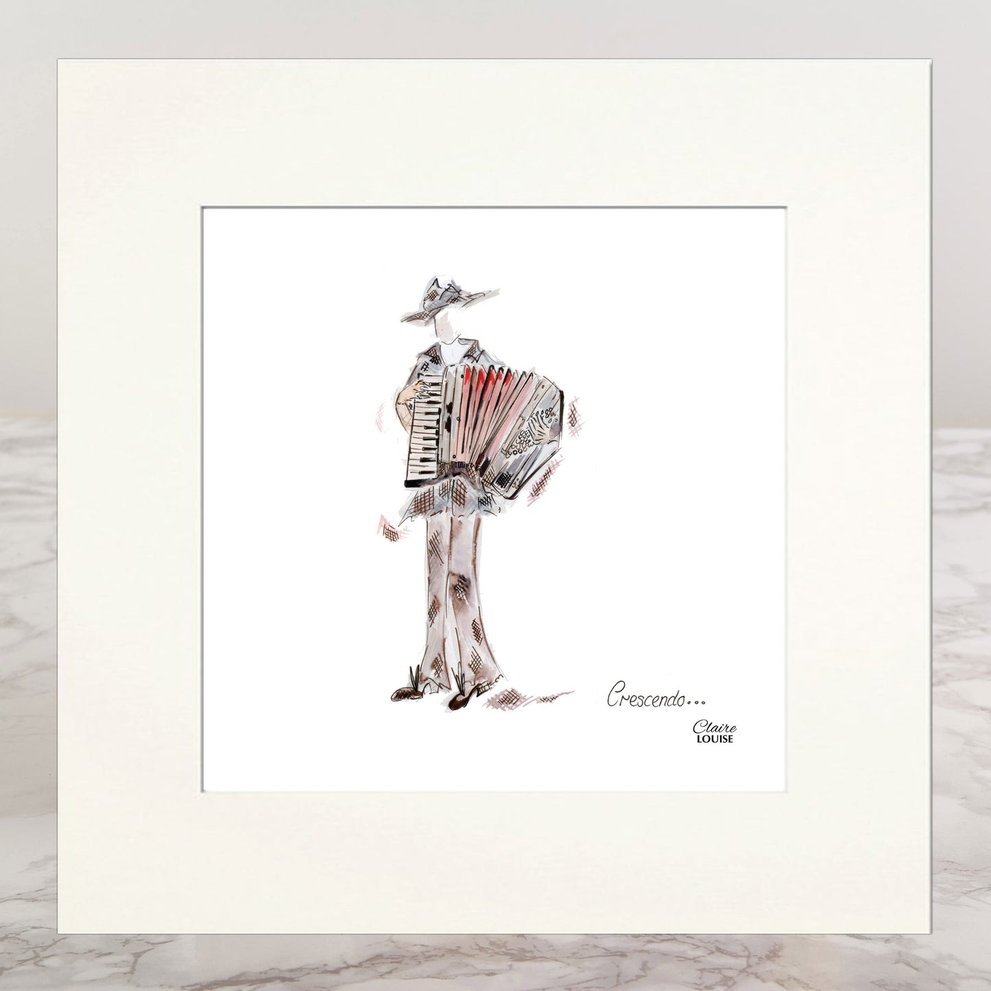 Accordion Mounted Print