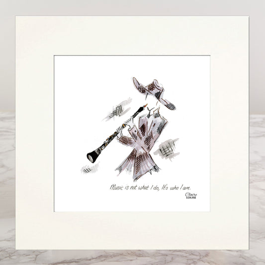 Oboe Mounted Print