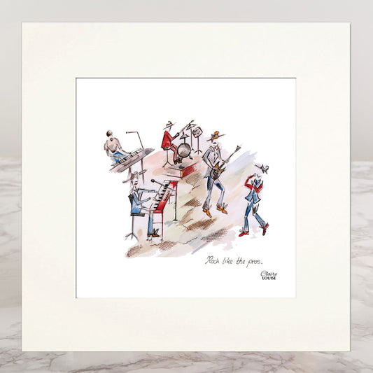 Rock like the pros Mounted Print