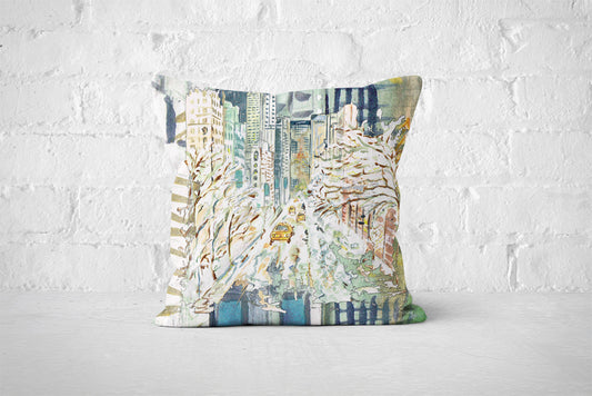 Snowy New York Cushion