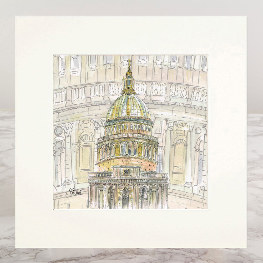 St Paul's Cathedral Mounted Print