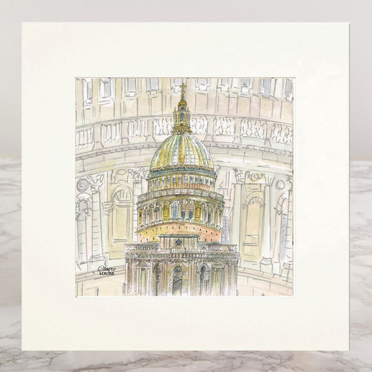 St Paul's Cathedral Mounted Print