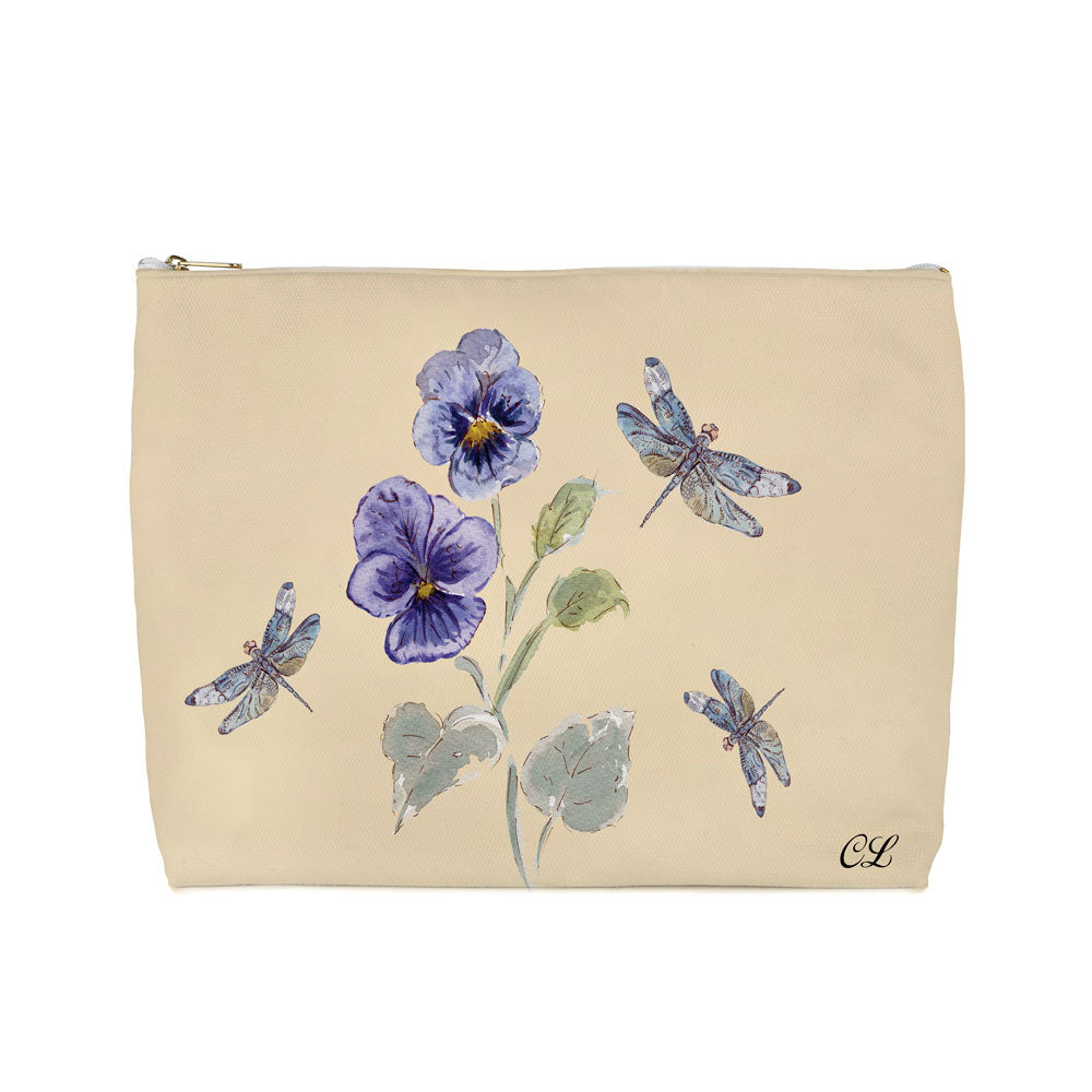 Pansies Cosmetic Bag