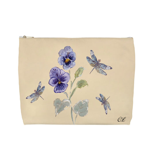 Pansies Cosmetic Bag