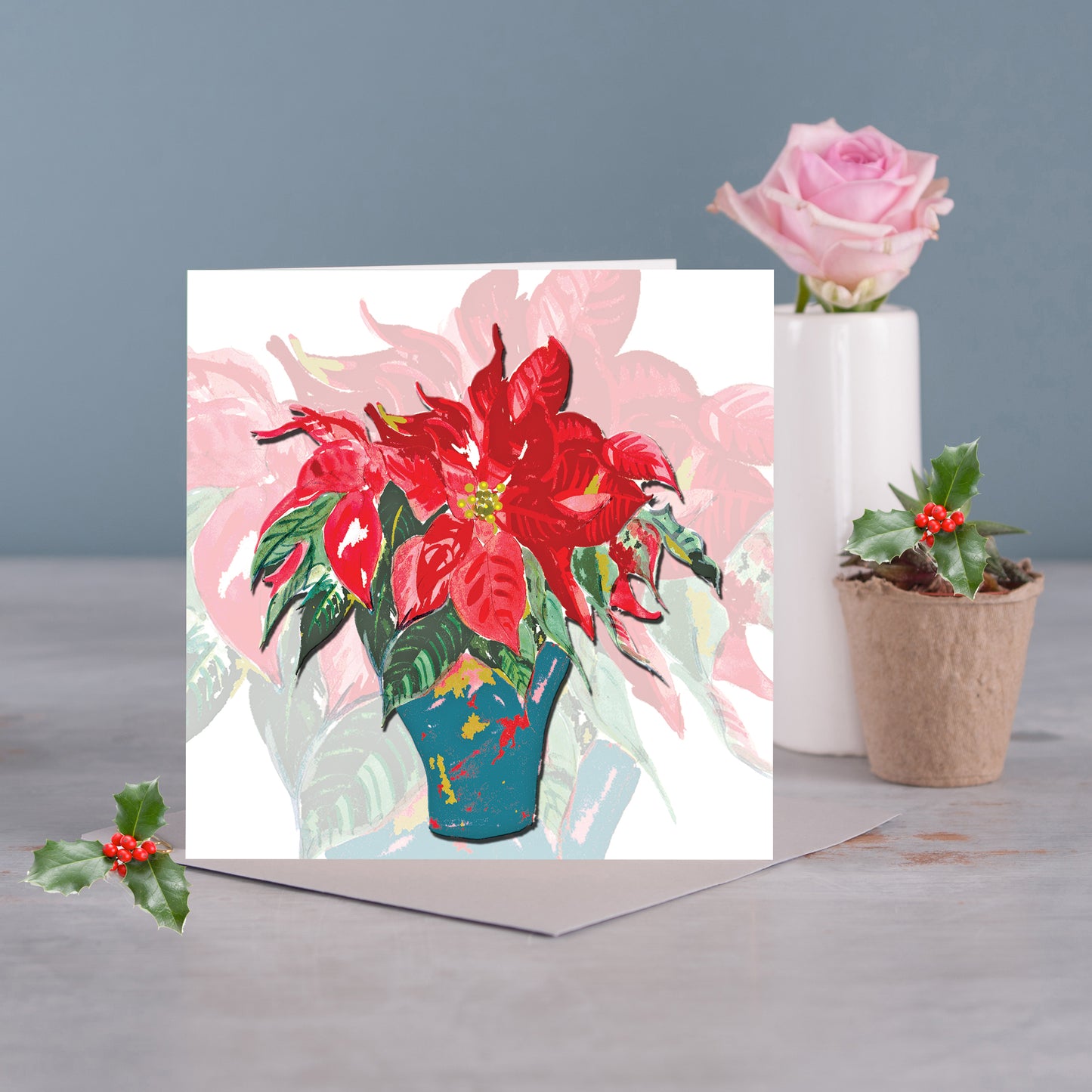 The Christmas Rose White Card - Pack of 6