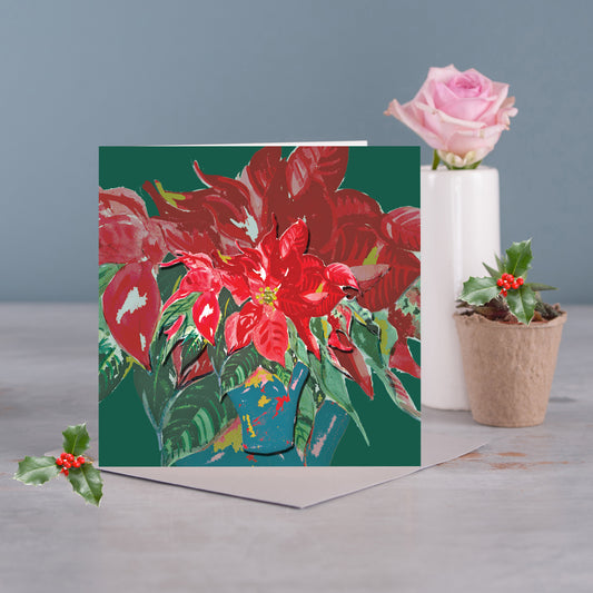 The Christmas Rose Green Card - Pack of 6