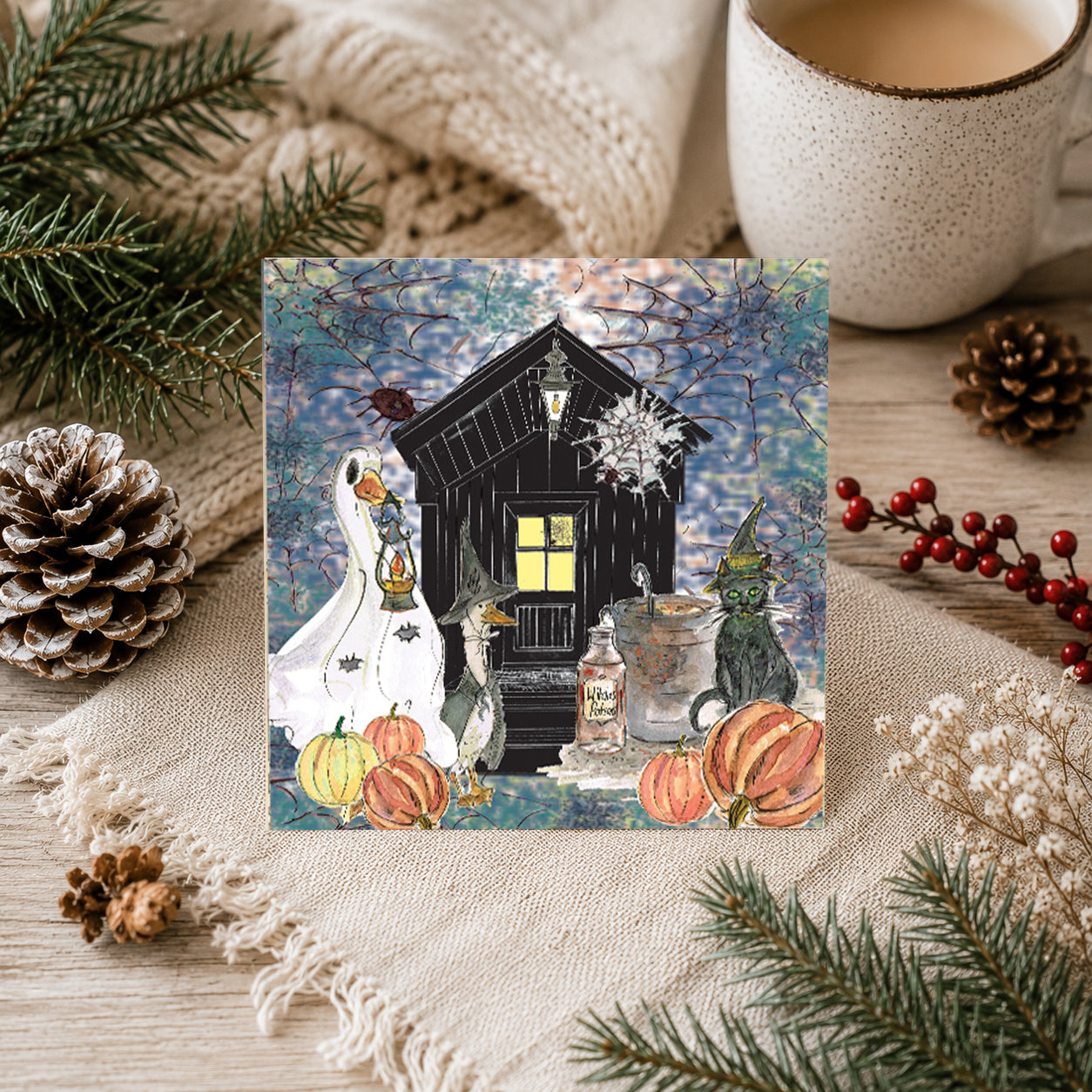 Halloween at the Potting Shed Greeting Card - Pack of 6