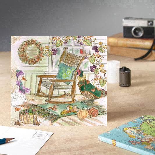 Autumn Visitors Greeting Card - Pack of 6