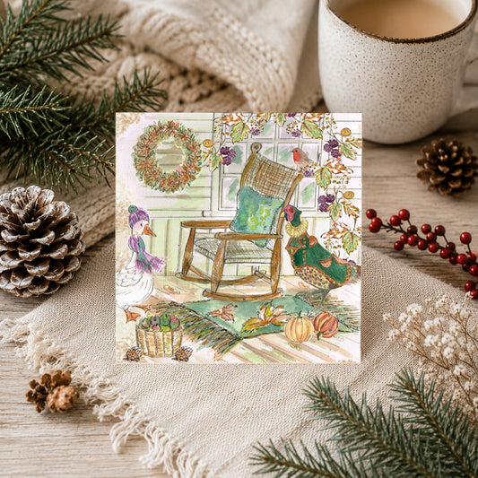 Autumn Visitors Greeting Card - Pack of 6