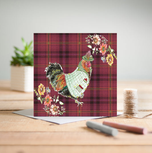 Tweed Cockerel Greetings Card - Pack of 6