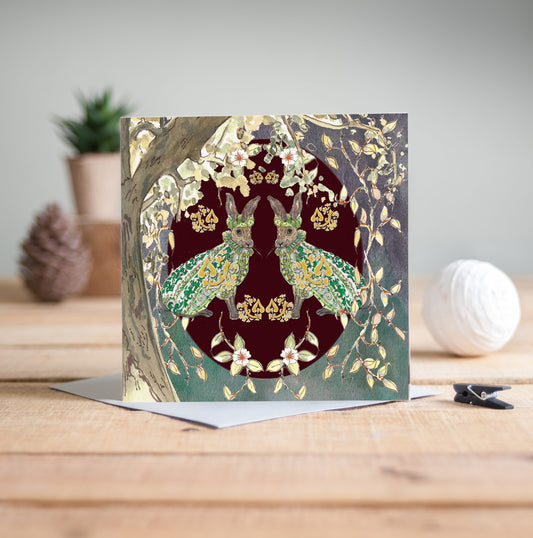 The Hares Greeting Card - Pack of 6