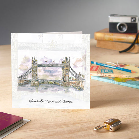 Tower Bridge on The Thames Greeting Card - Pack of 6