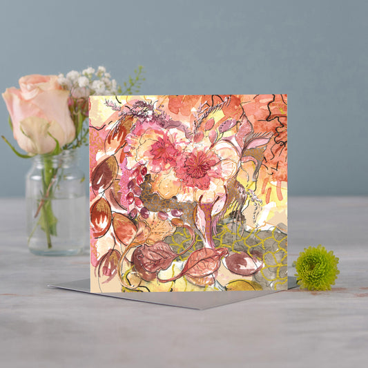 Burnt Sienna Bloom Greeting Card - Pack of 6
