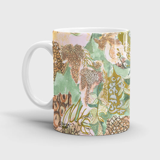 Malachite Clay Bloom Ceramic Mug