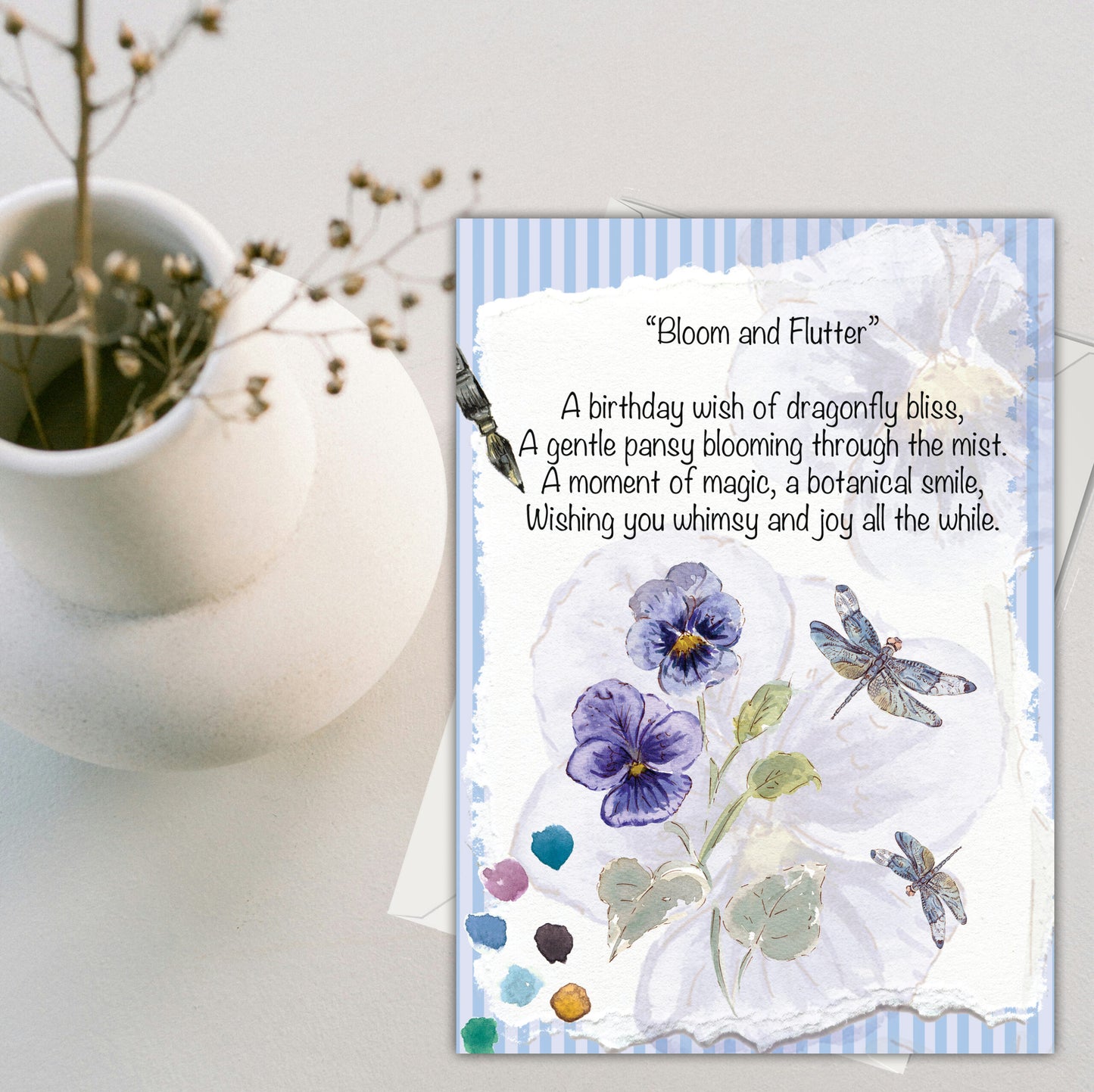 Bloom and Flutter Greeting Card - Pack of 6