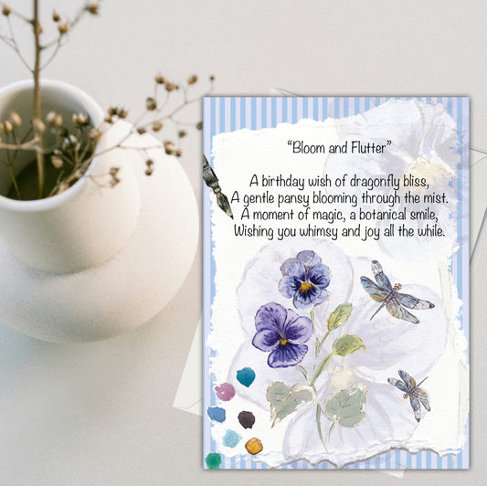 Bloom and Flutter Greeting Card - Pack of 6