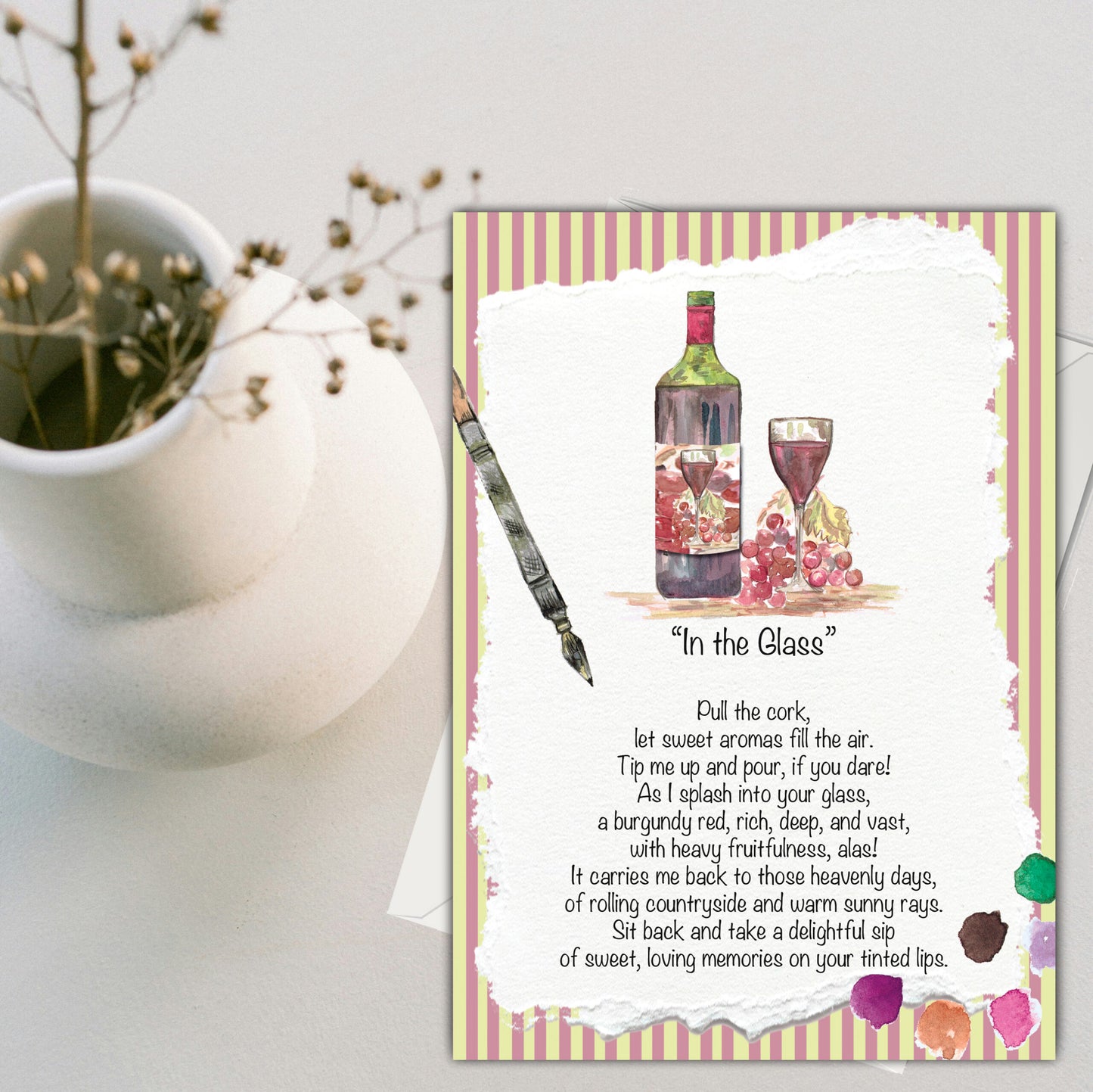 In the Glass Greeting Card - Pack of 6