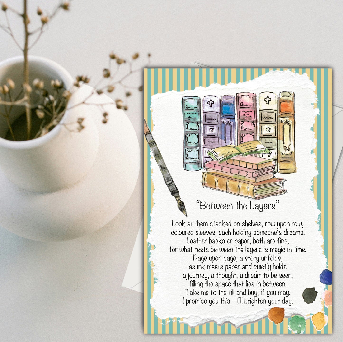 Between the Layers Greeting Card - Pack of 6