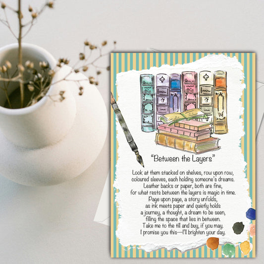 Between the Layers Greeting Card - Pack of 6