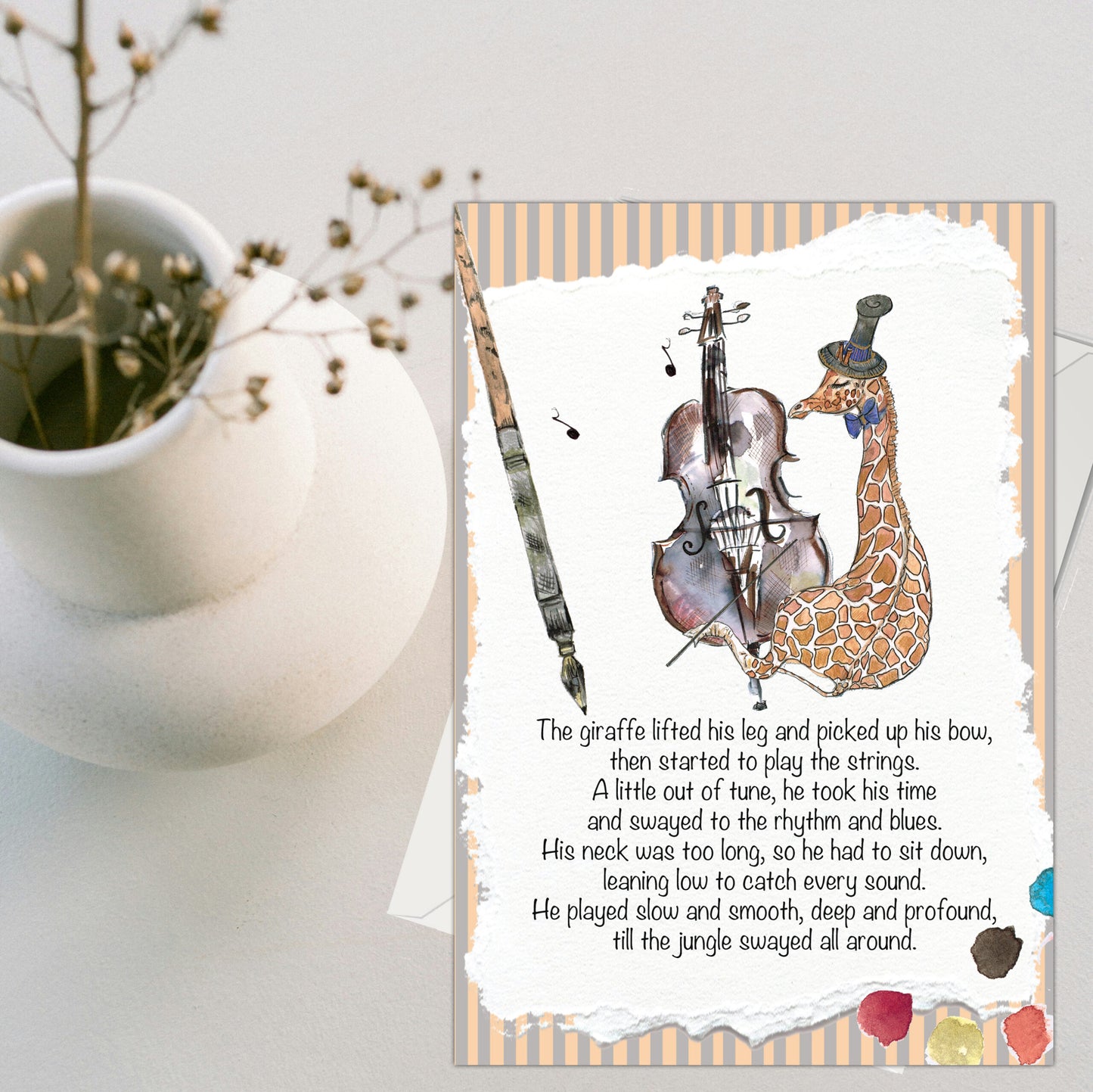 Giraffe Groove Greeting Card - Pack of 6