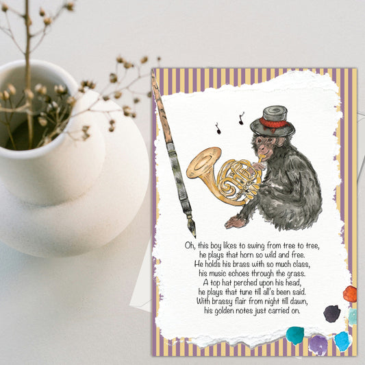 Brass Monkey Greeting Card - Pack of 6