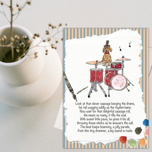 Sausage Roll Greeting Card - Pack of 6