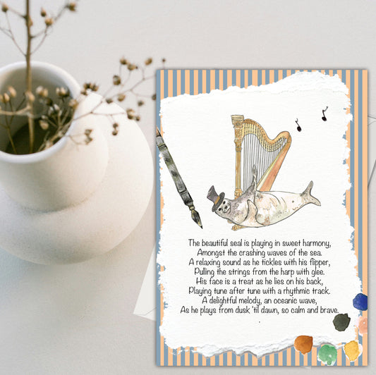 Seals and Strings Greeting Card - Pack of 6