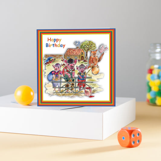 The Three Little Pigs Greeting Card - Pack of 6