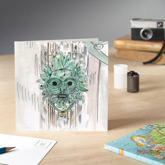 Durham Cathedral Sanctuary Knocker Greeting Card - Pack of 6