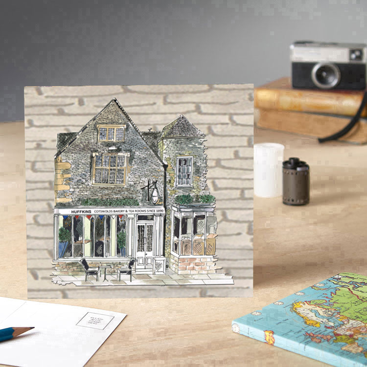 Huffkins Tea Rooms Greeting Card - Pack of 6