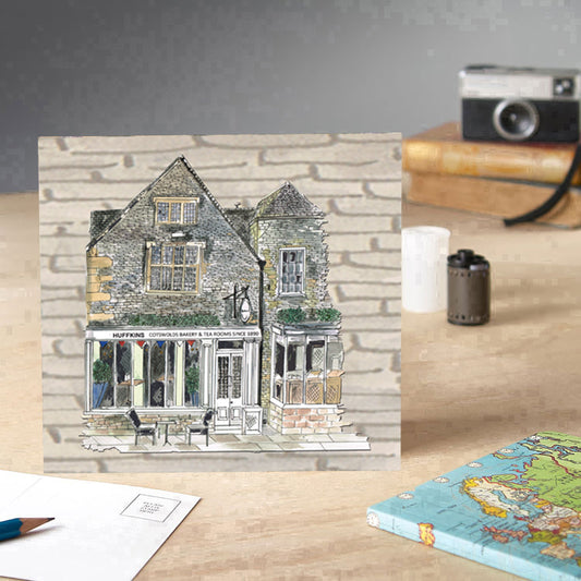 Huffkins Tea Rooms Greeting Card - Pack of 6