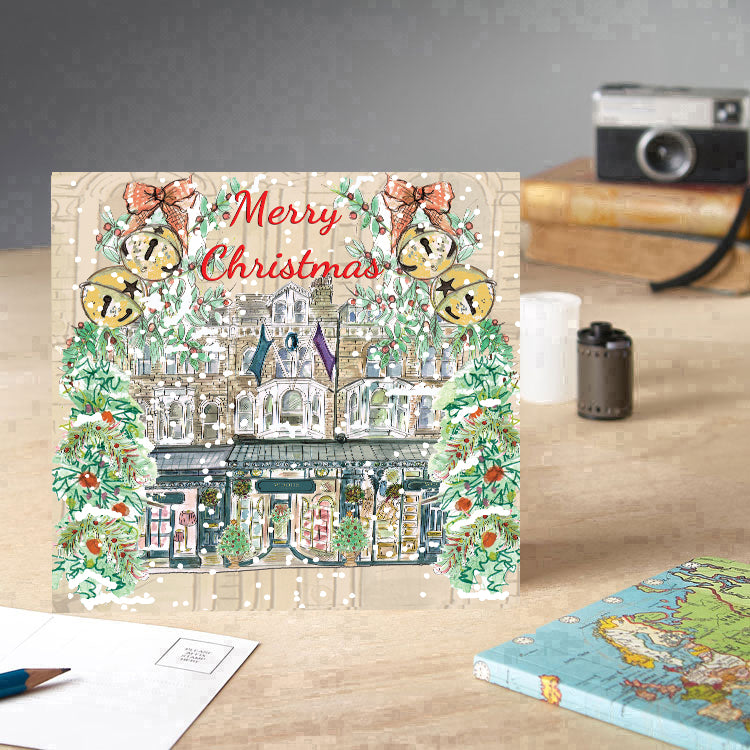 Woods Fine Linen Christmas Card - Pack of 6
