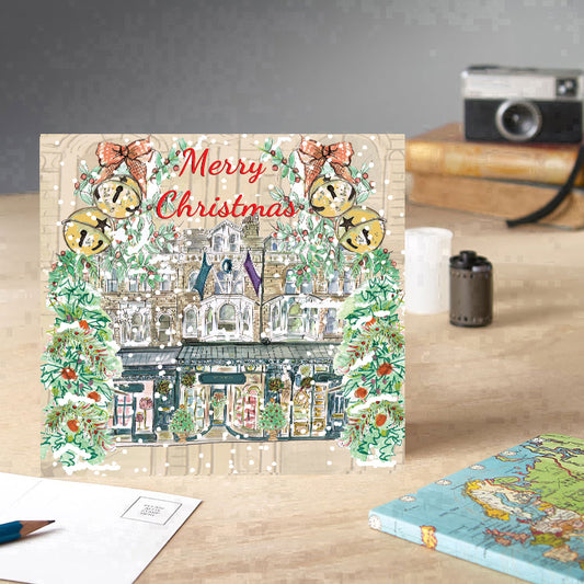 Woods Fine Linen Christmas Card - Pack of 6