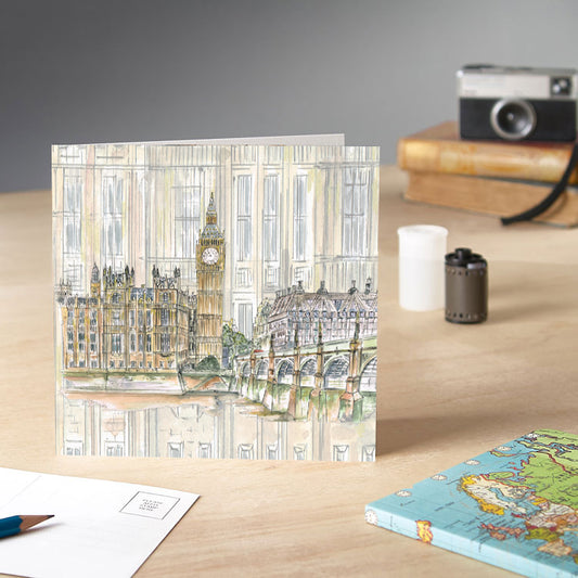 Big Ben & The Houses of Parliament Greeting Card - Pack of 6