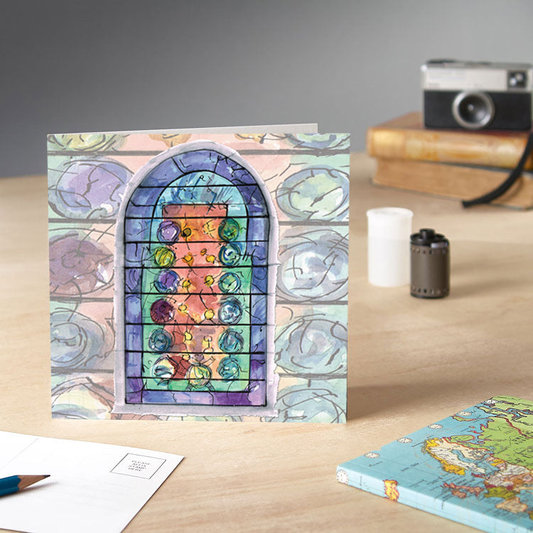 Durham Cathedral Mark Angus Stained Glass Window Greeting Card - Pack of 6