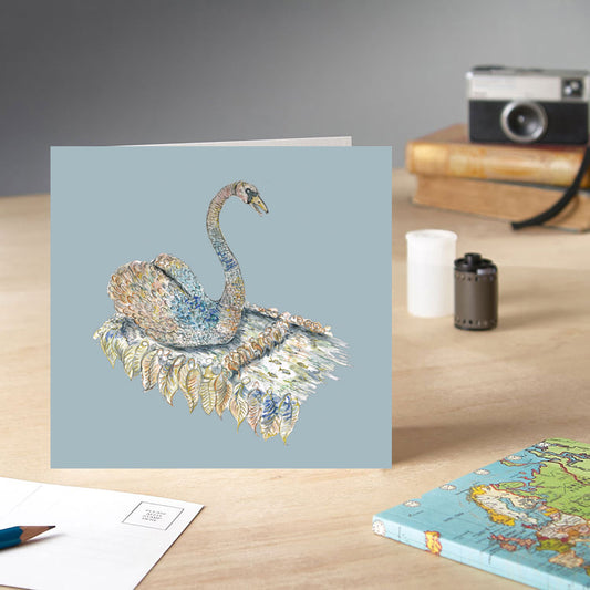 The Bowes Museum's Silver Swan 2 Greeting Card - Pack of 6