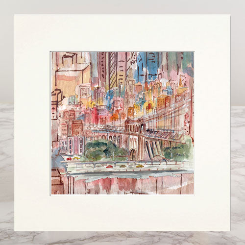 Hudson Bridge Mounted Print