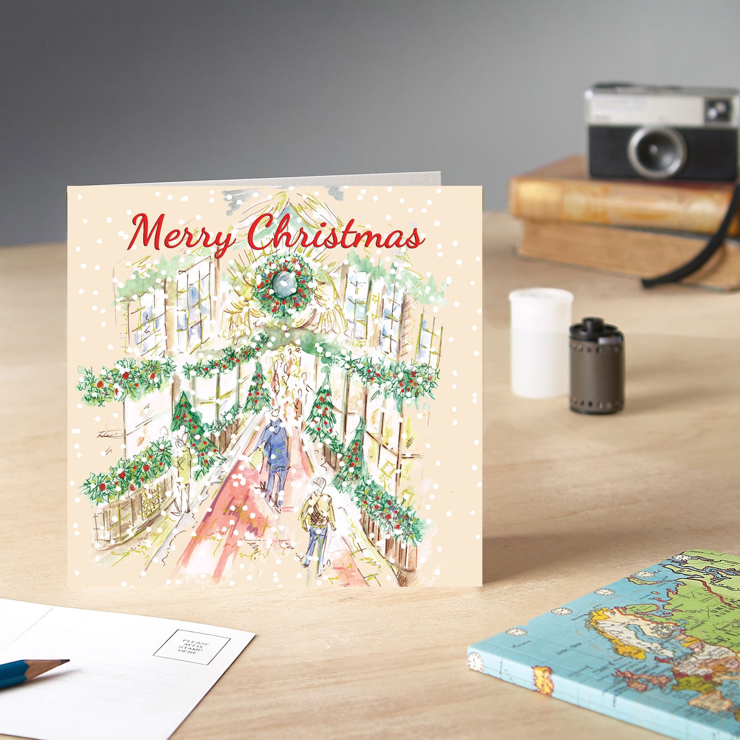 Shopping Arcade Christmas Card - Pack of 6