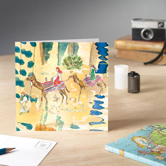 Camel Safari Greetings Card - Pack of 6