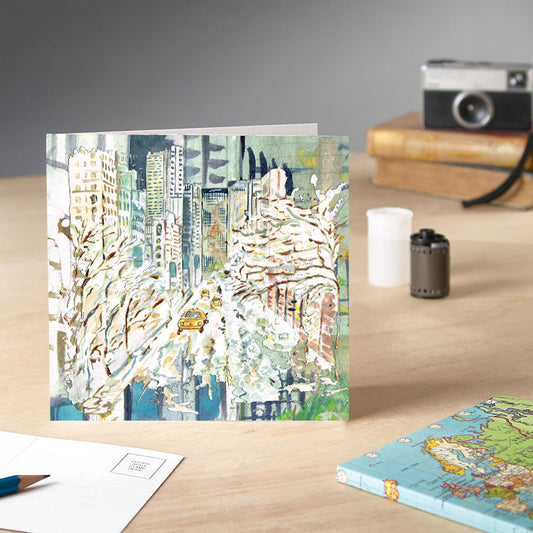Snowy New York Greetings Card - Pack of 6