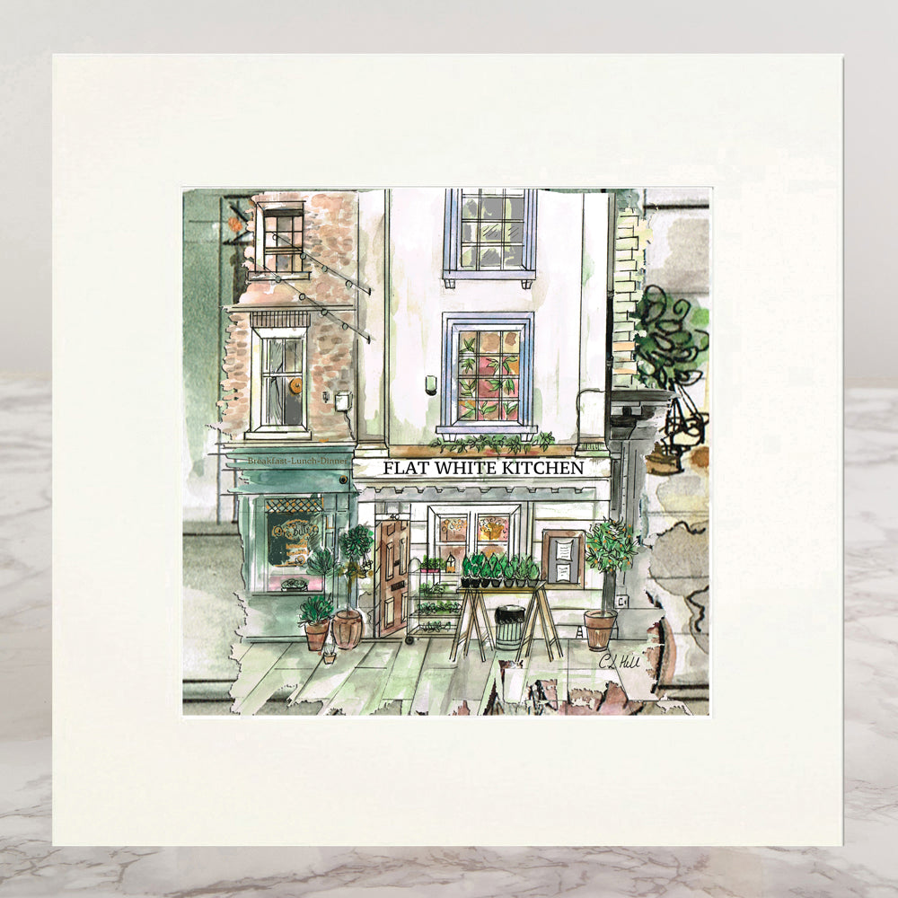 Flat White Durham Mounted Print