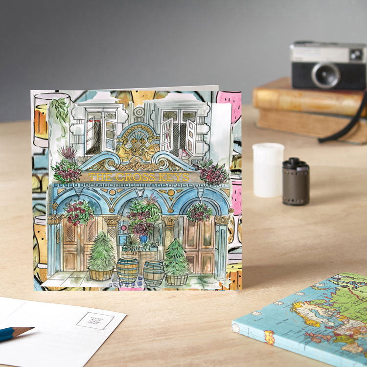 The Cross Keys Greetings Card - Pack of 6