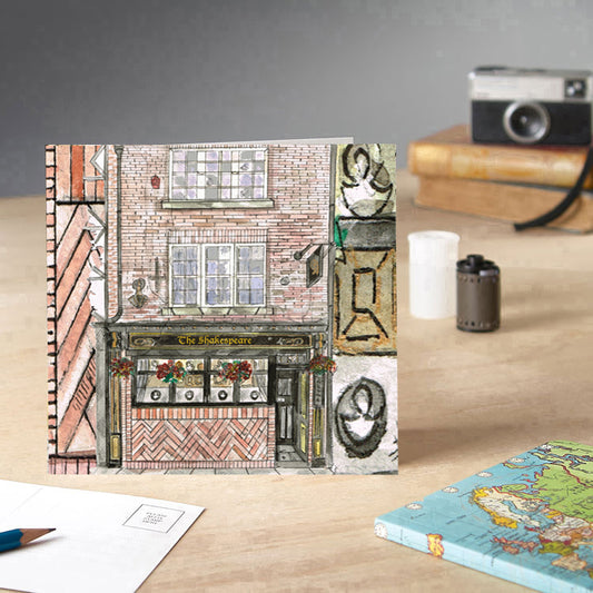 Shakespeare Pub Greetings Card - Pack of 6